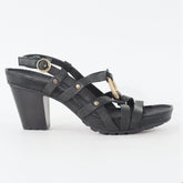 Womens Timberland EK Ring Ankle 11606 Black Leather Buckle Casual Heeled Sandal